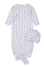 Kissy Kissy Lilac Bows Sack and Hat Set