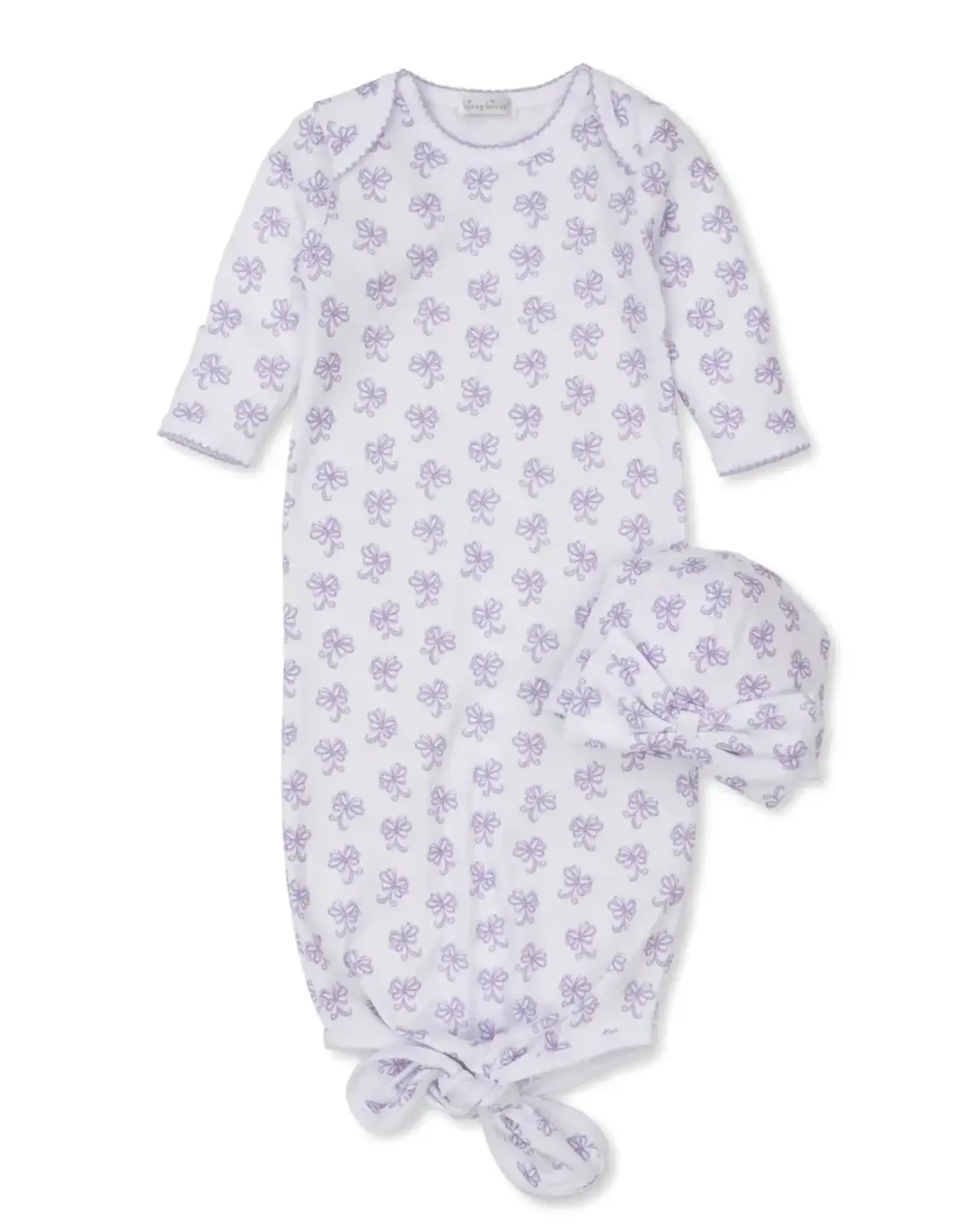 Kissy Kissy Lilac Bows Sack and Hat Set