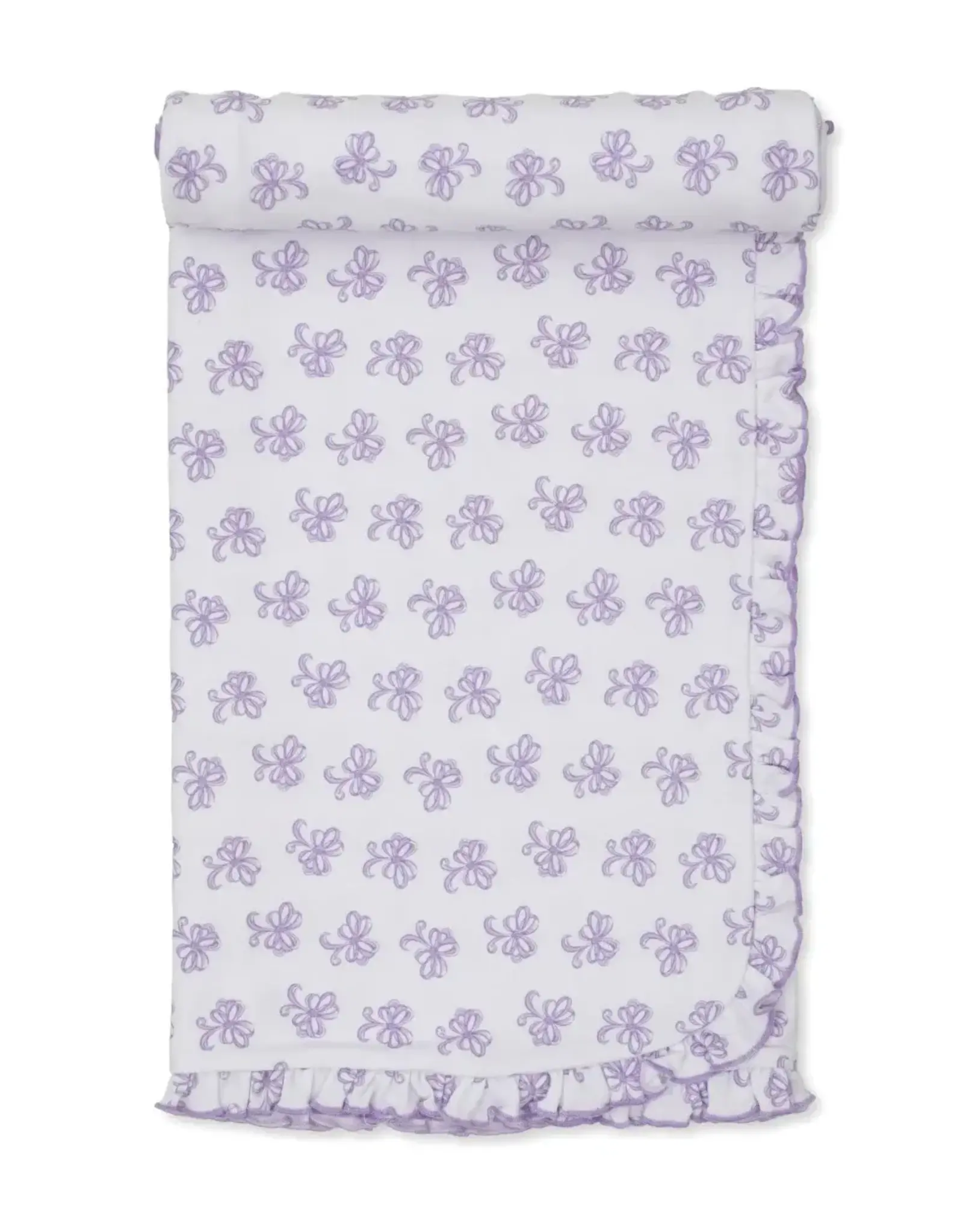 Kissy Kissy Lilac Bows Blanket
