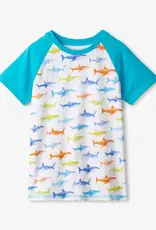 Hatley Painted Sharks Raglan Tee