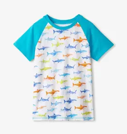 Hatley Painted Sharks Raglan Tee
