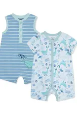 Little Me Sea Friends 2pk Rompers