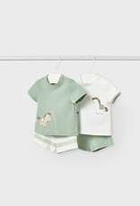 Mayoral Aqua Green 2Pc Ponies Knit Set