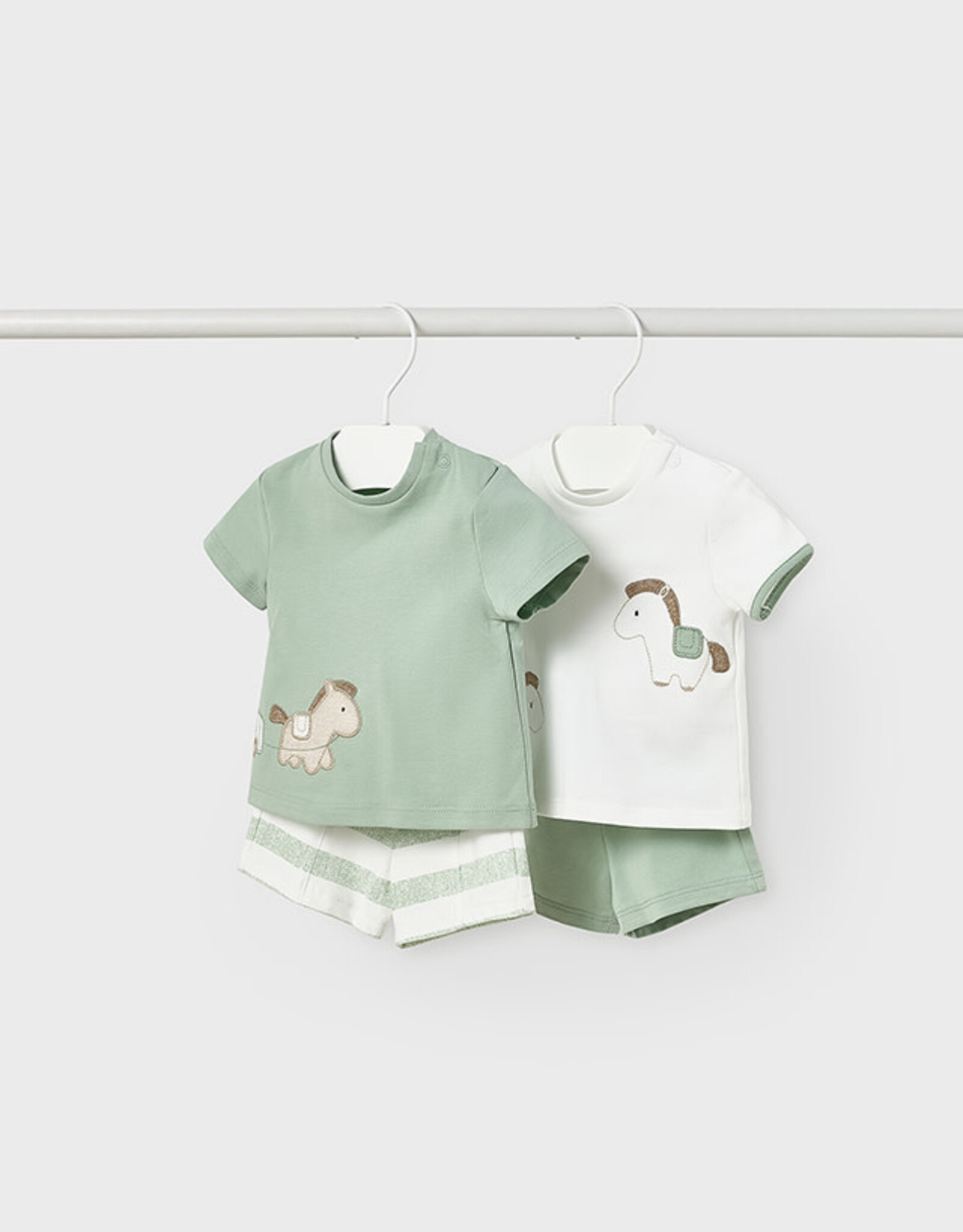 Mayoral Aqua Green 2Pc Ponies Knit Set
