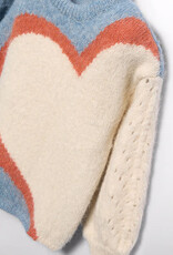 Abel & Lula Cerulean Heart Sweater