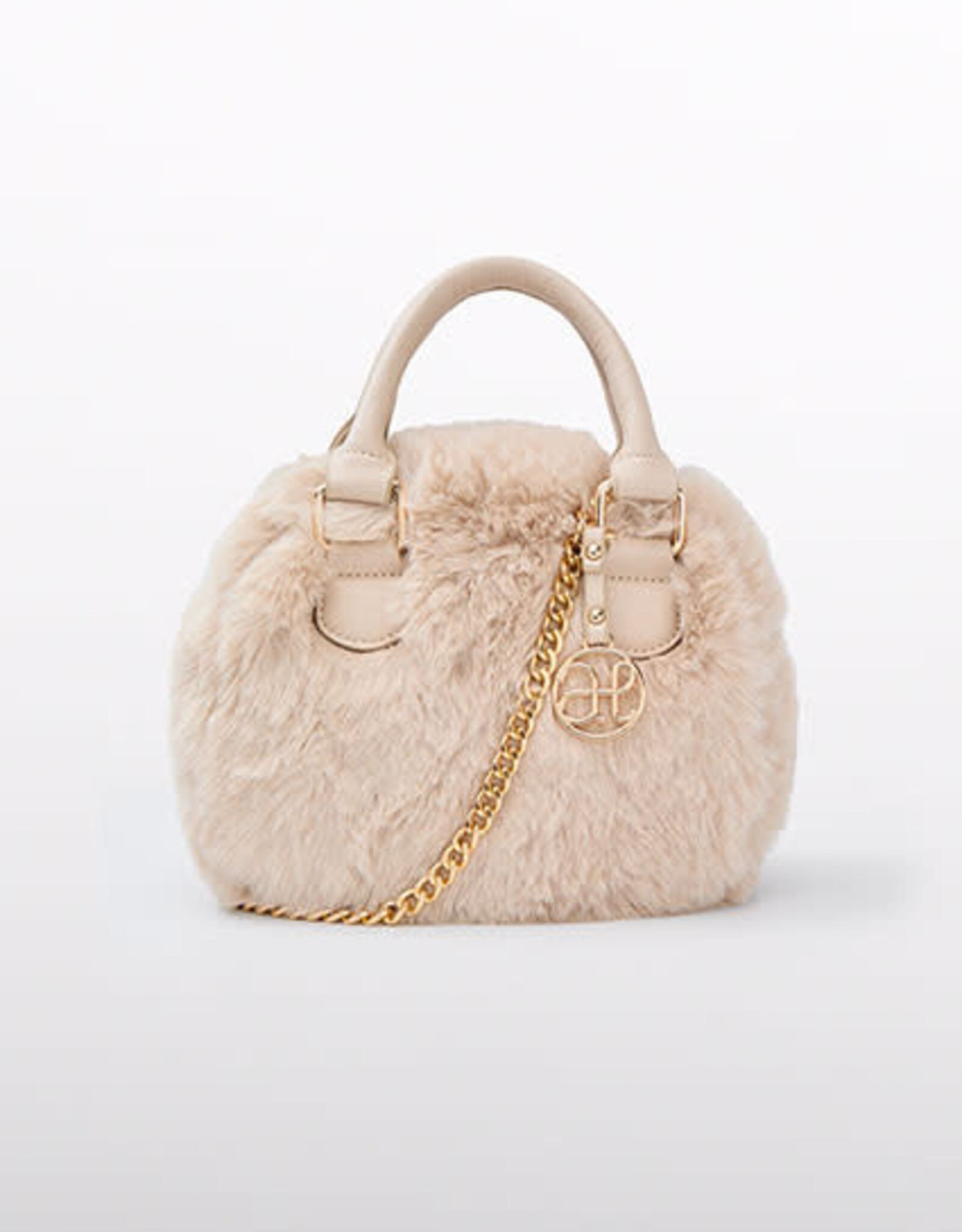 Abel & Lula Mini Girl Champagne Faux-fur handbag