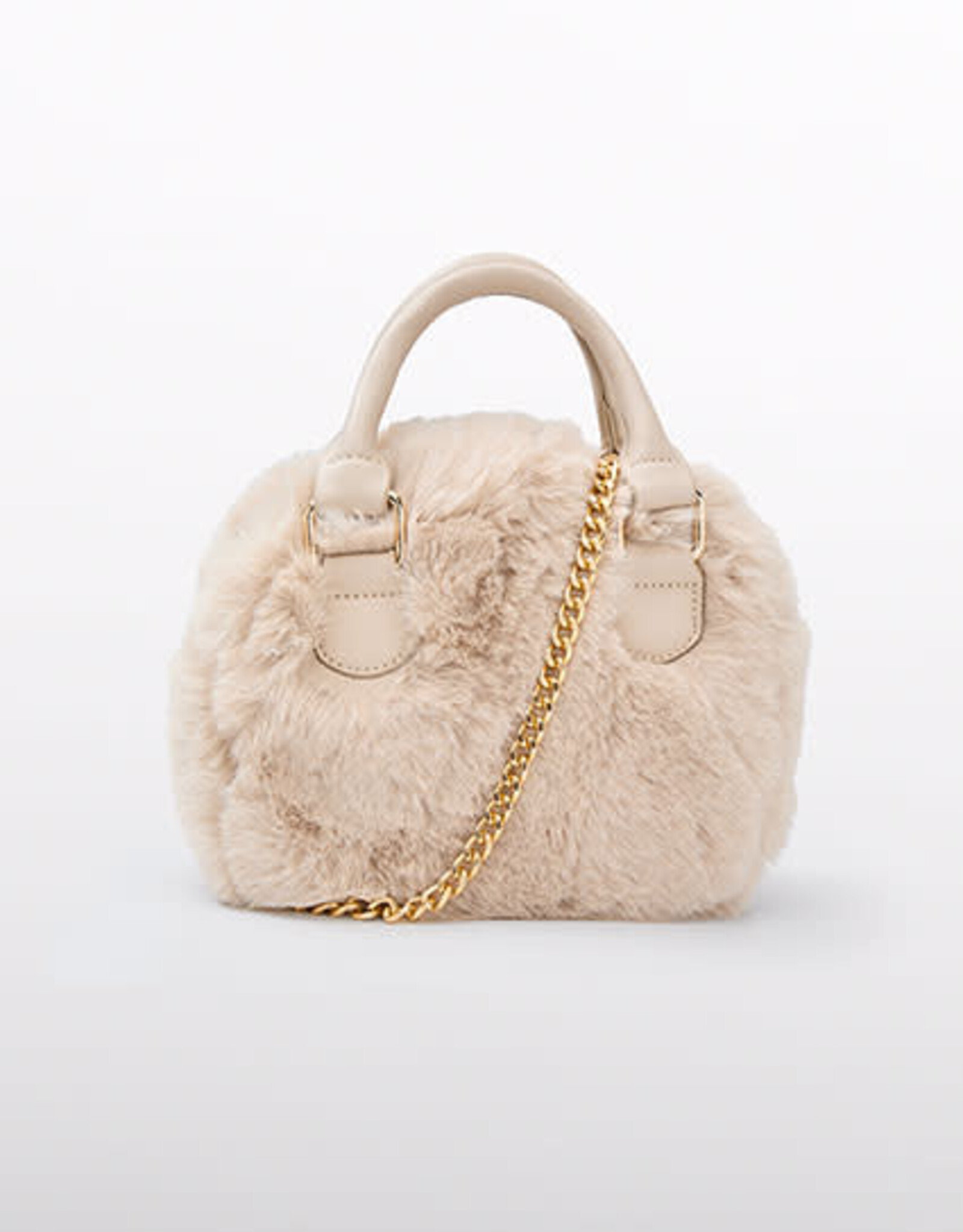 Abel & Lula Mini Girl Champagne Faux-fur handbag