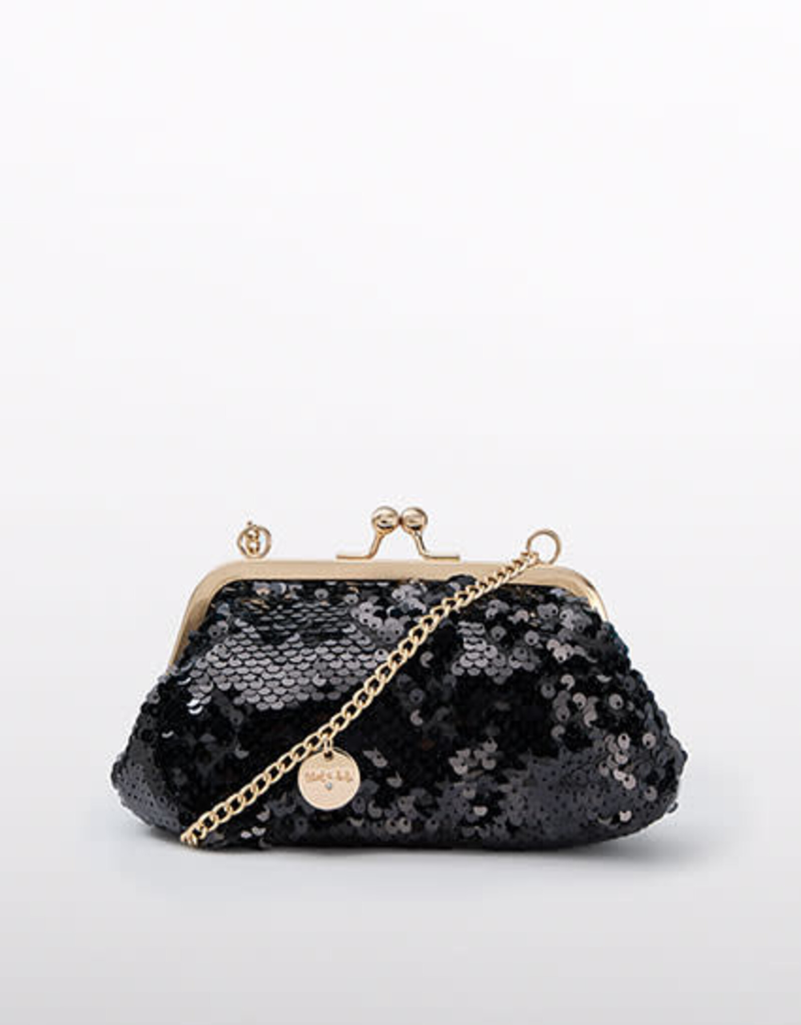 Abel & Lula Black Sequens Clutch