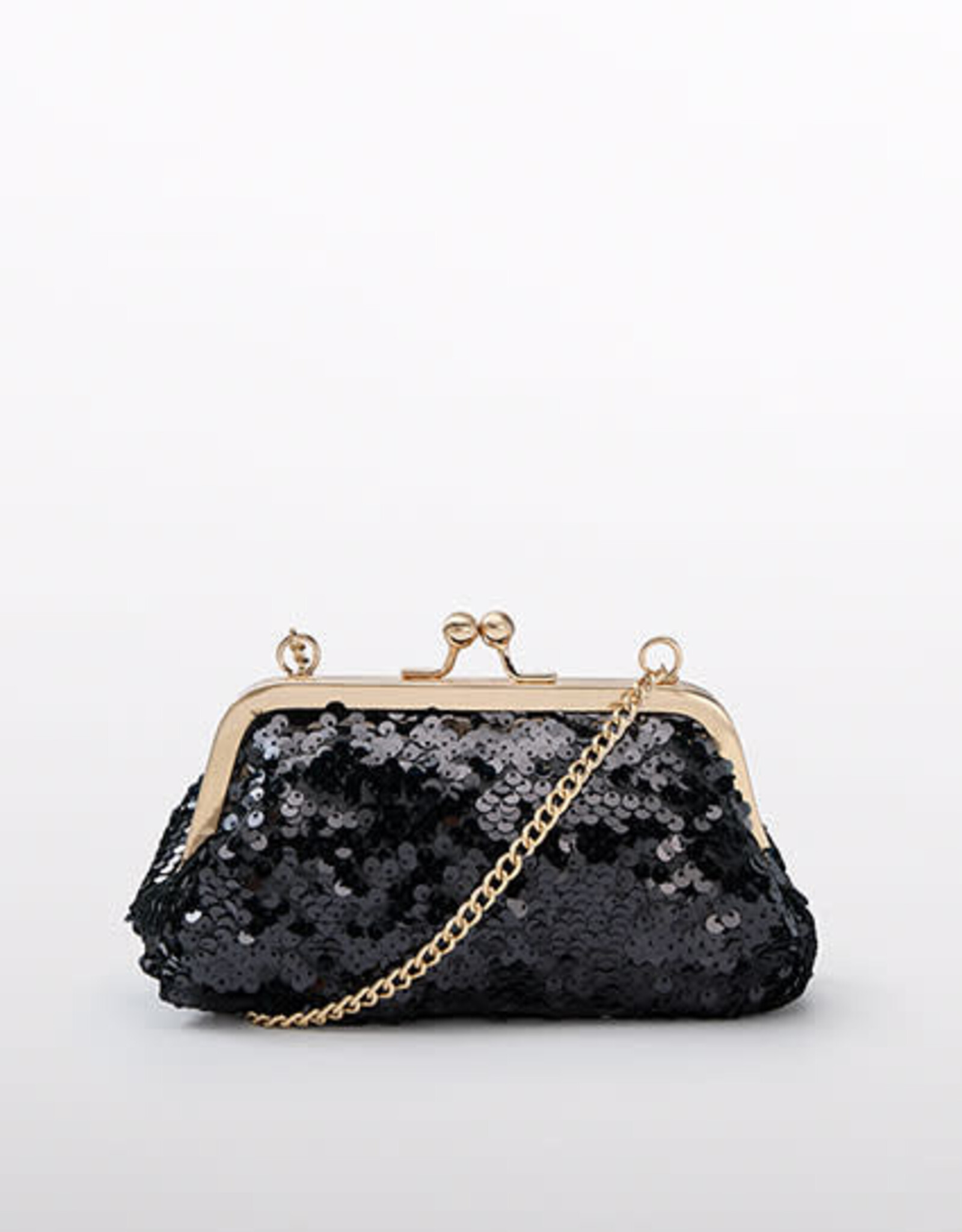 Abel & Lula Black Sequens Clutch