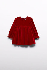 Abel & Lula Red Velvet Toddler Holiday Dress