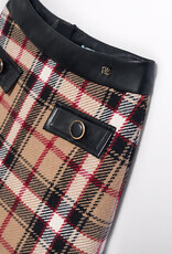 Abel & Lula Camel Checked Skirt