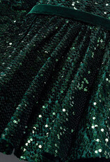 Abel & Lula Green Bottle Sequen Velvet Dress