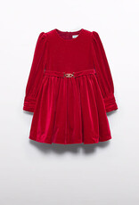 Abel & Lula Red Velvet Girls Holiday Dress