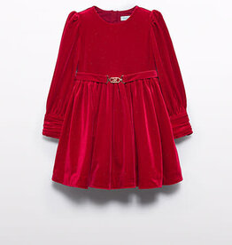 Abel & Lula Red Velvet Girls Holiday Dress