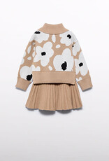 Abel & Lula Camel Pleated Knit Skirt Set