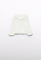Abel & Lula Cream Pleated Long Sleeve Shirt