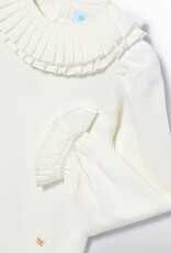 Abel & Lula Cream Pleated Long Sleeve Shirt