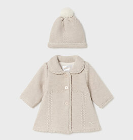 Mayoral Walnut Tricot Coat and Hat