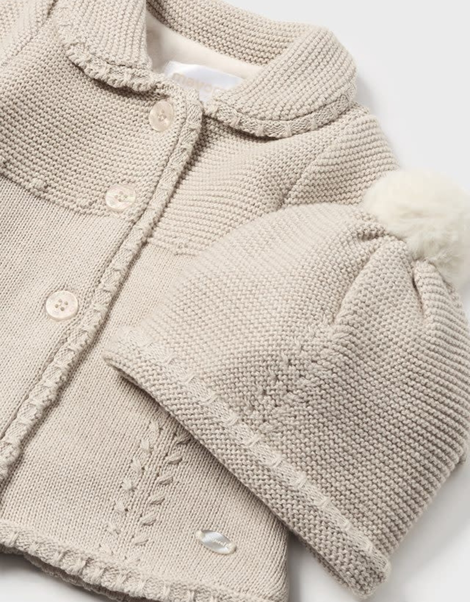 Mayoral Walnut Tricot Coat and Hat