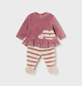 Mayoral Pink Striped Leg Warmer Set