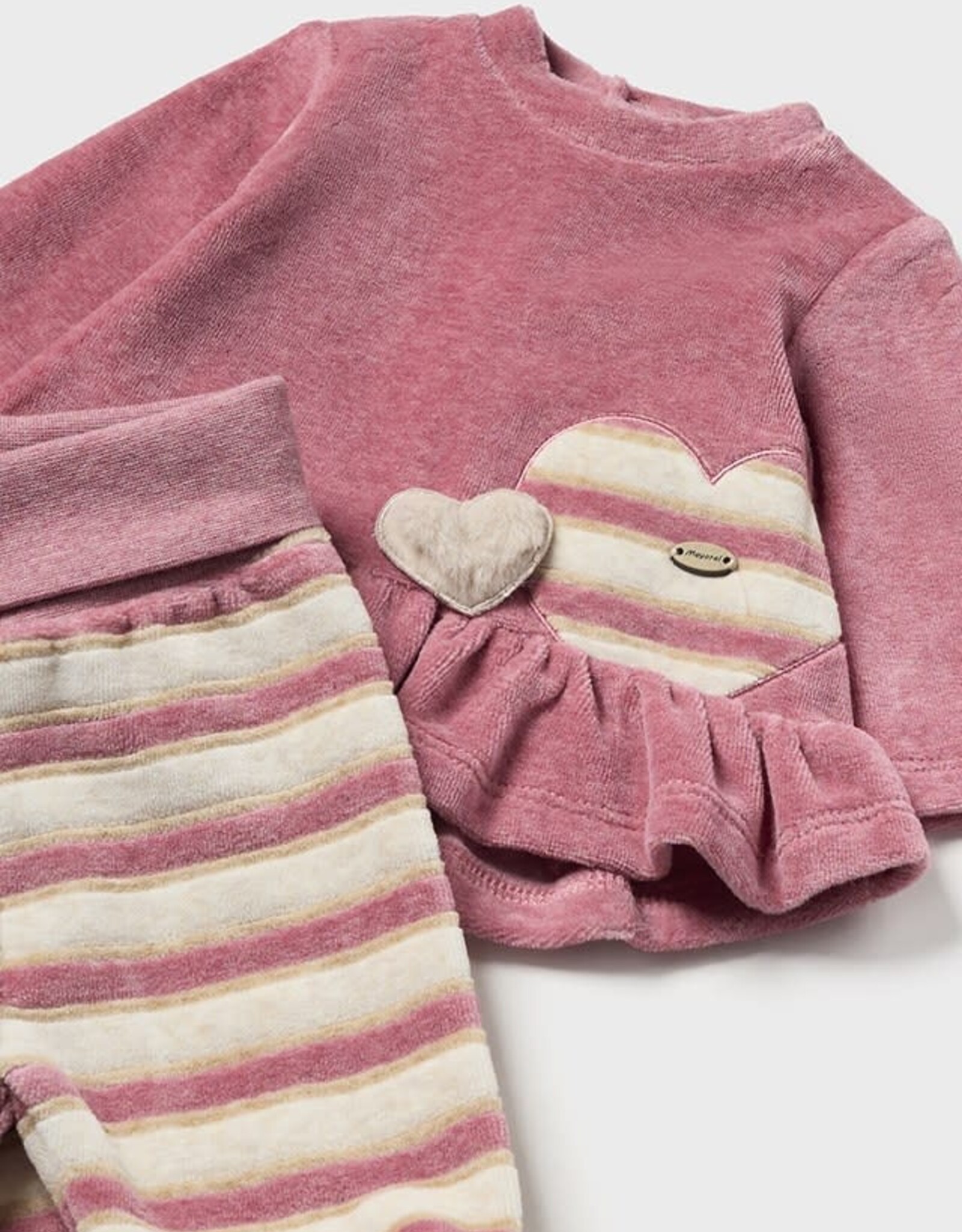 Mayoral Pink Striped Leg Warmer Set