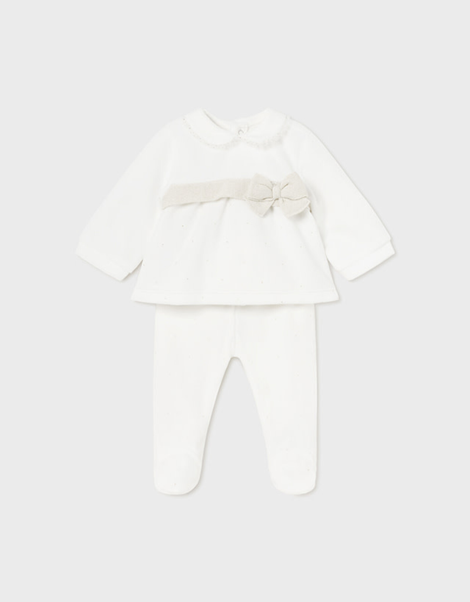 Mayoral Neutrals Leg Warmer Set with Accent Waist