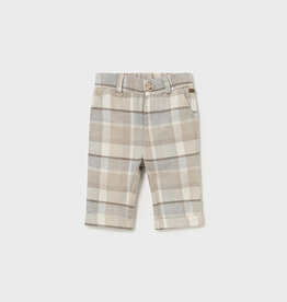 Mayoral Walnut Long Plaid Trousers