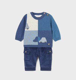 Mayoral Blueberry Sweater and Trouser Set