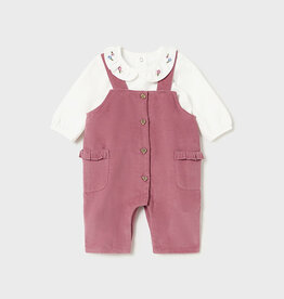 Mayoral Pink Overall and T-shirt Set
