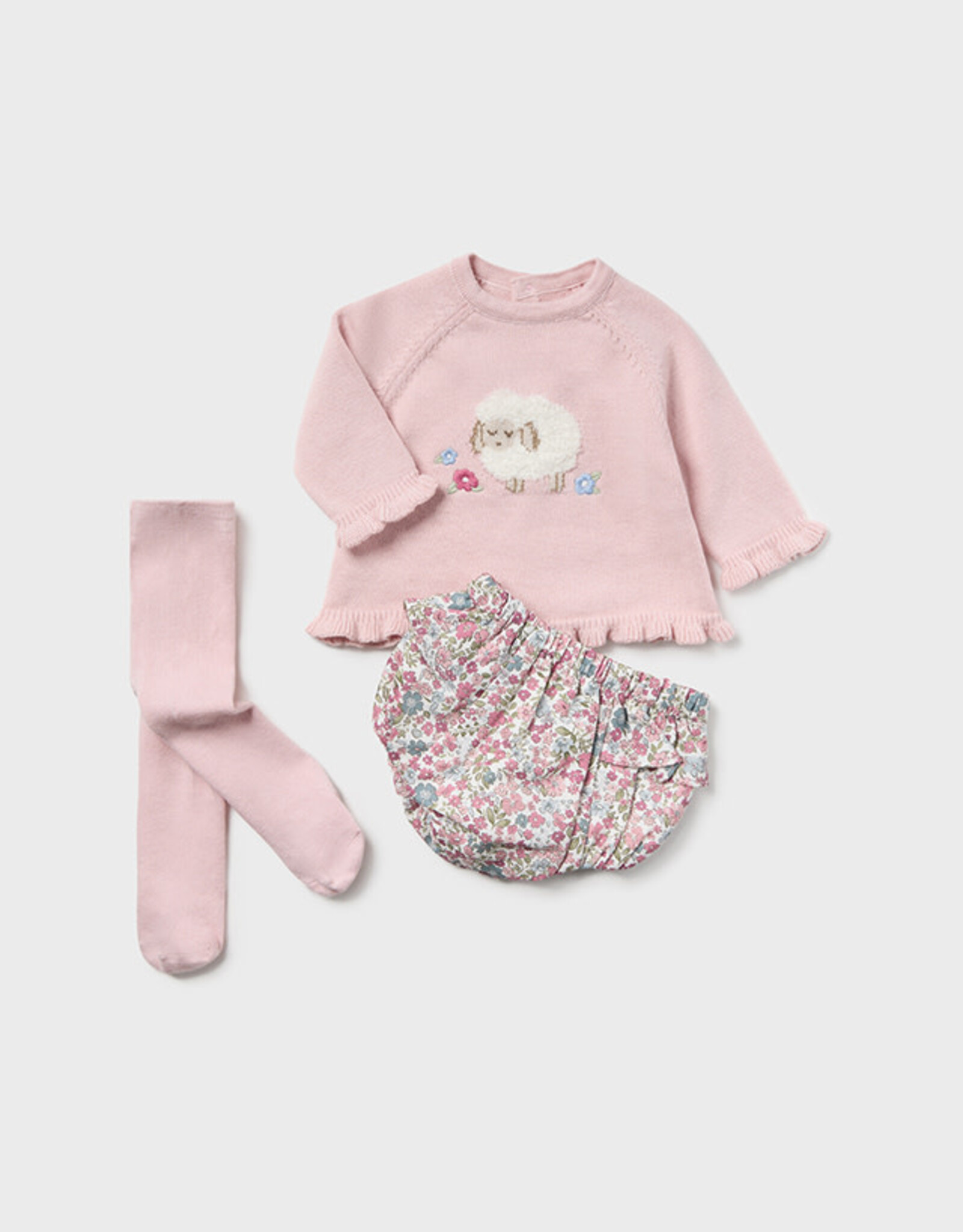 Mayoral Sheep Knit Sweater Set