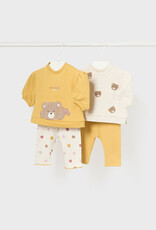 Mayoral Teddy Bear 4 Pc Leggings Set in Curry