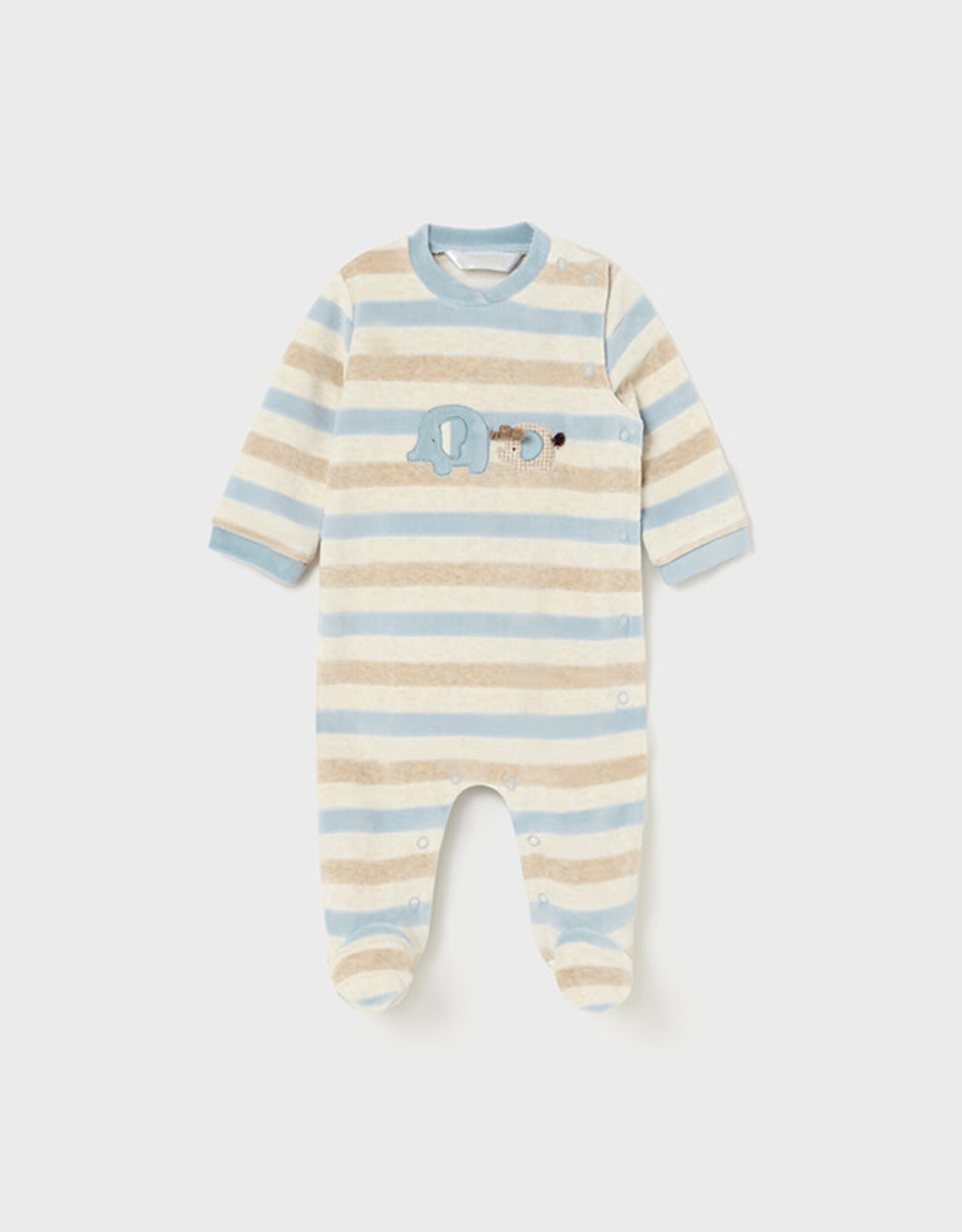Mayoral Elephant Velour Onesie 2 Pc Set