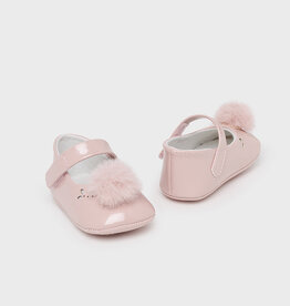 Mayoral Blush Dressy Mary Jane shoes with Pom