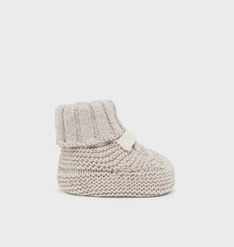 Mayoral Walnut Knit Baby Booties