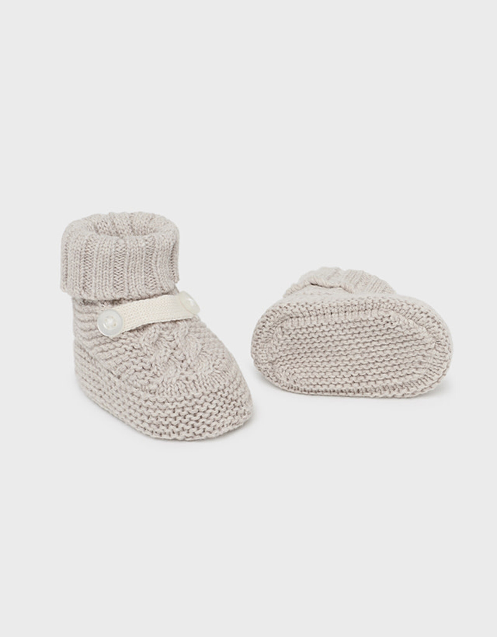 Mayoral Walnut Knit Baby Booties