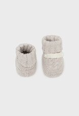 Mayoral Walnut Knit Baby Booties