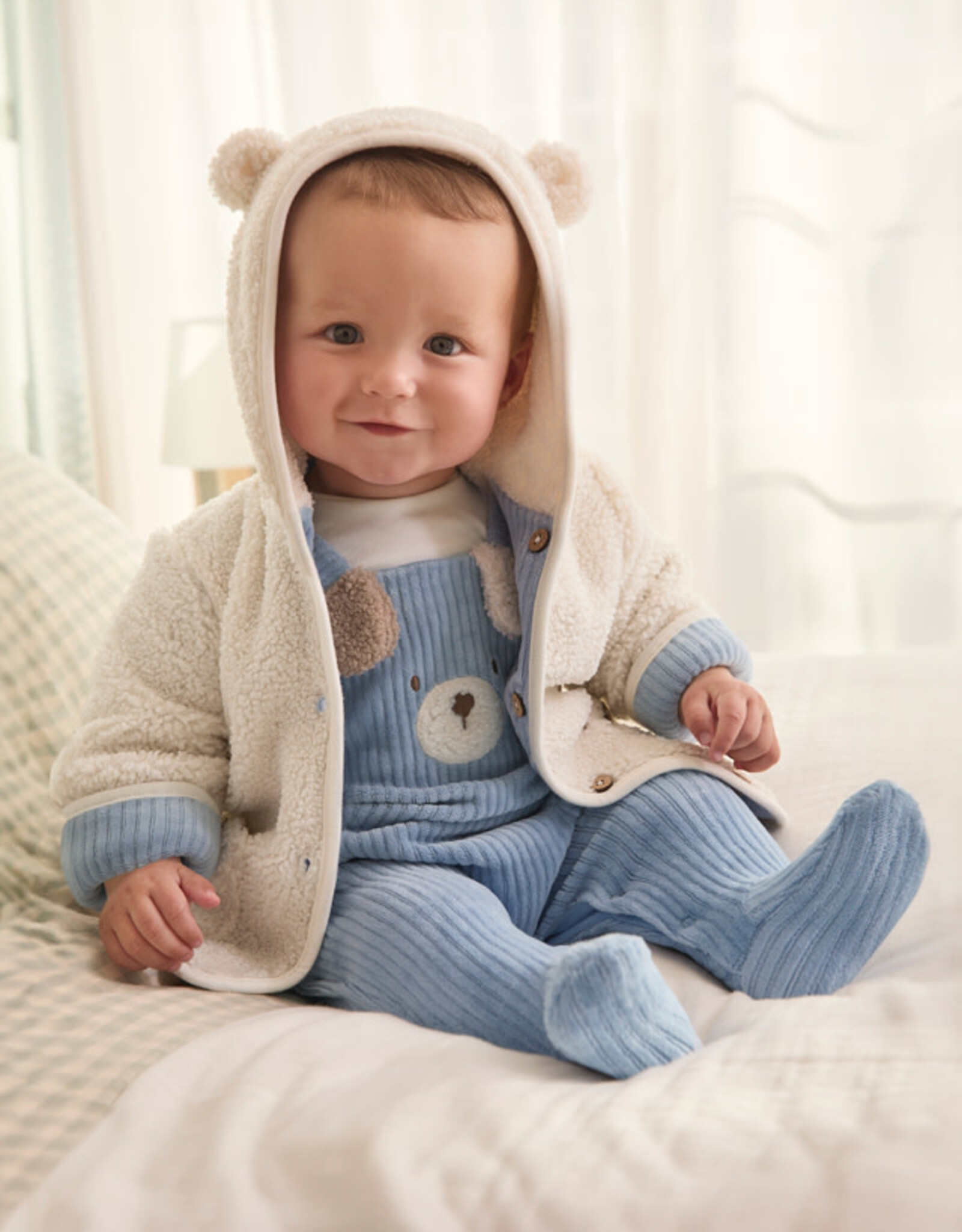 Mayoral Sky Reversible Shearling Coat - Baby