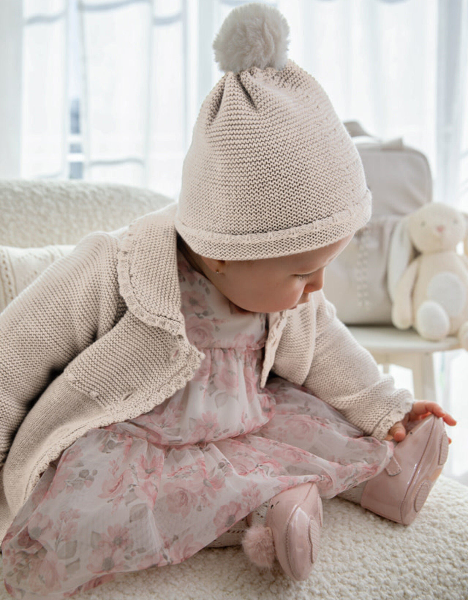 Mayoral Walnut Tricot Coat and Hat