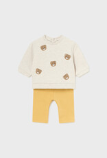 Mayoral Teddy Bear 4 Pc Leggings Set in Curry