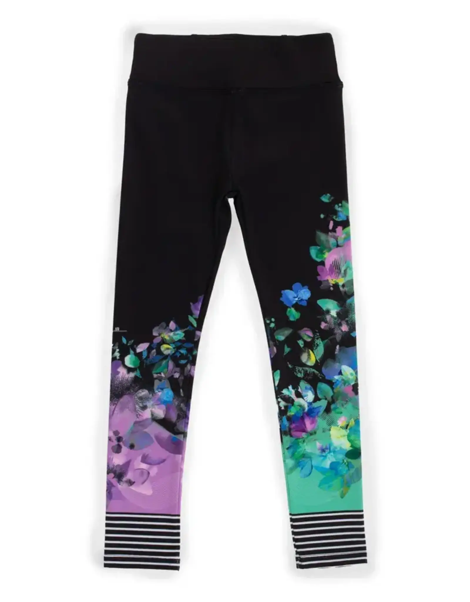 Noruk Bloom Black Athletic Leggings