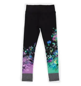 Noruk Bloom Black Athletic Leggings