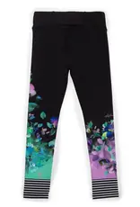 Noruk Bloom Black Athletic Leggings