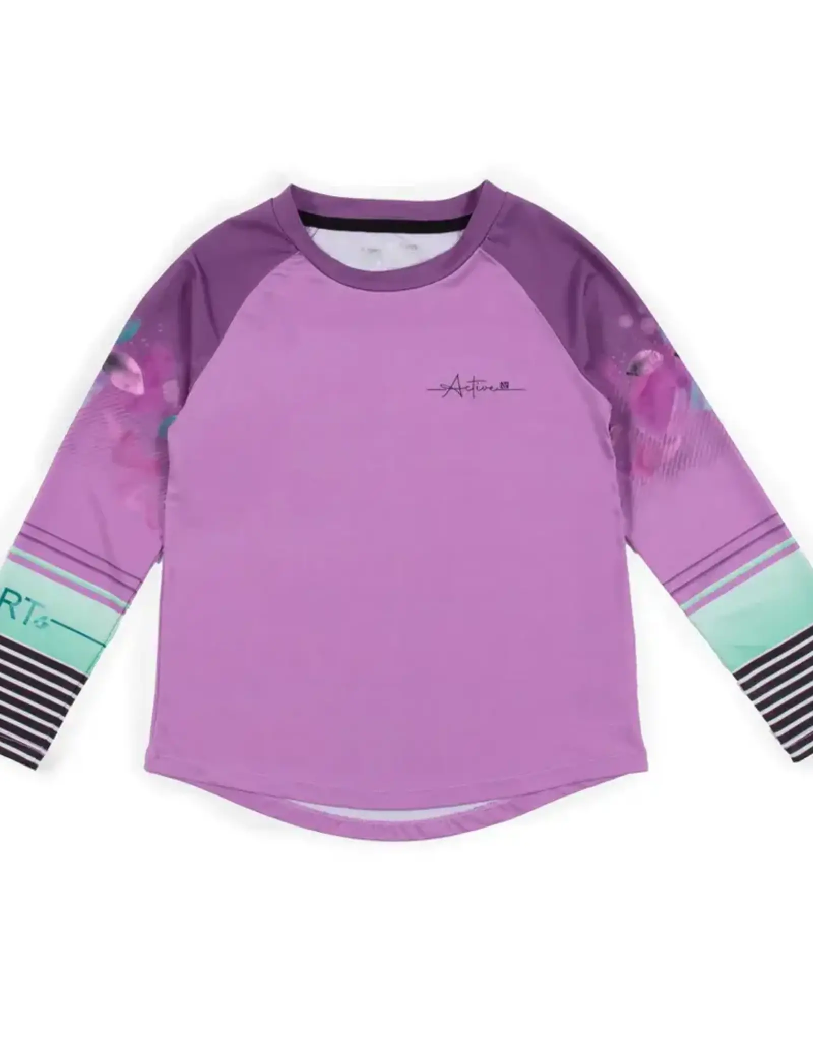 Noruk Bloom Long Sleeve Lilac Athletic T-Shirt