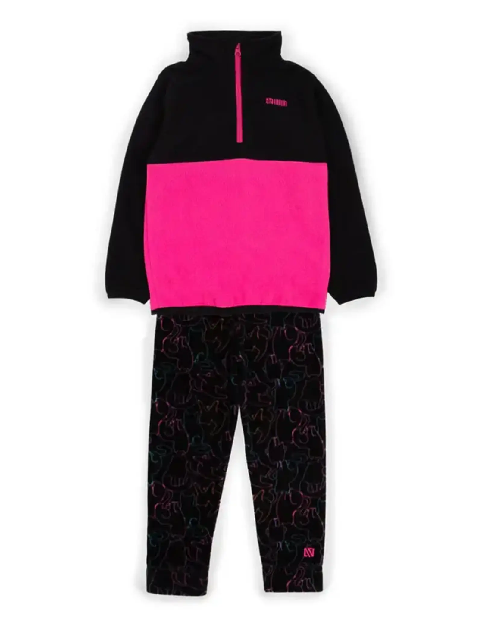 Noruk Fuchsia Microfleece 1/4 Zip Up w/Fleece Pants
