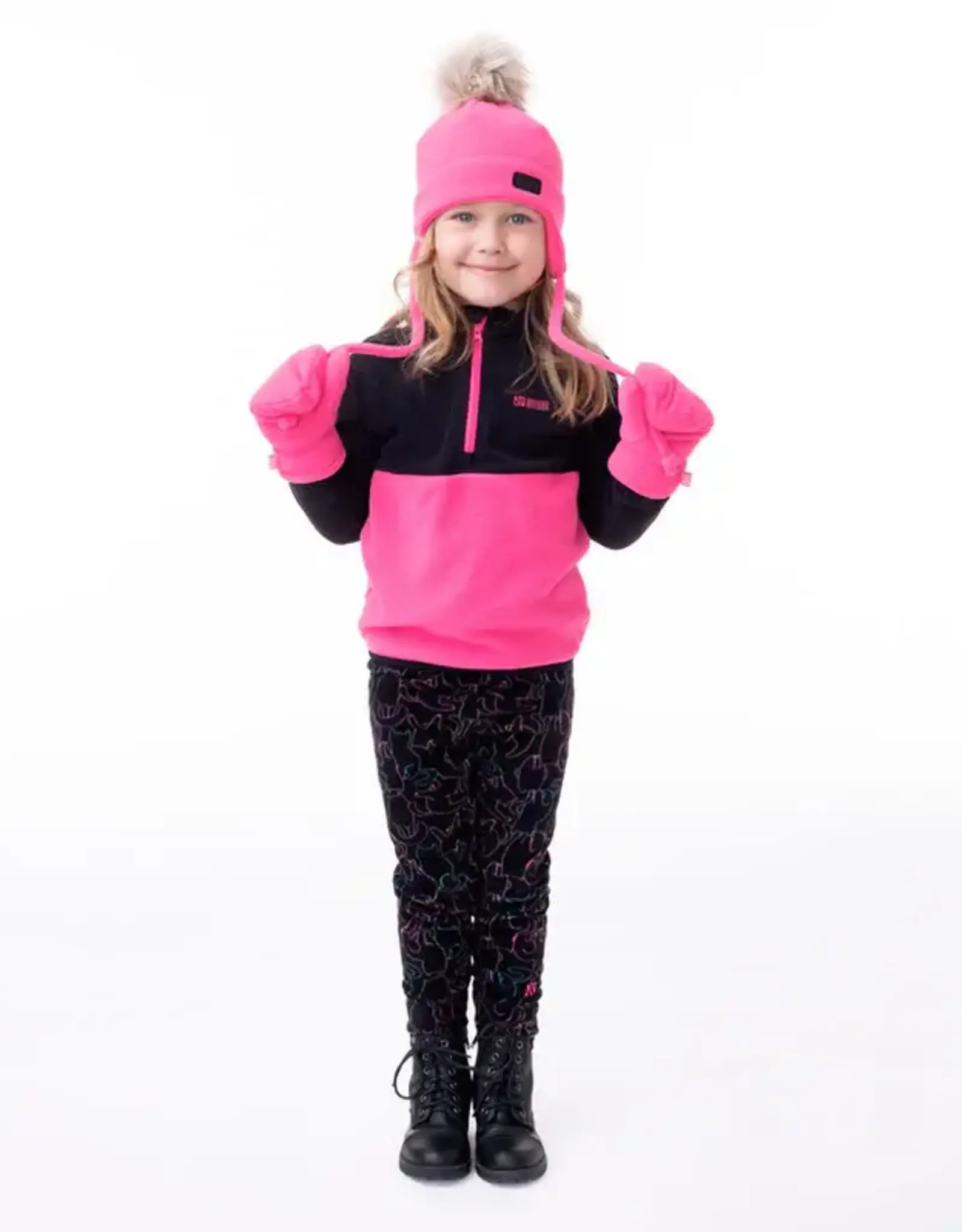 Noruk Fuchsia Microfleece 1/4 Zip Up w/Fleece Pants