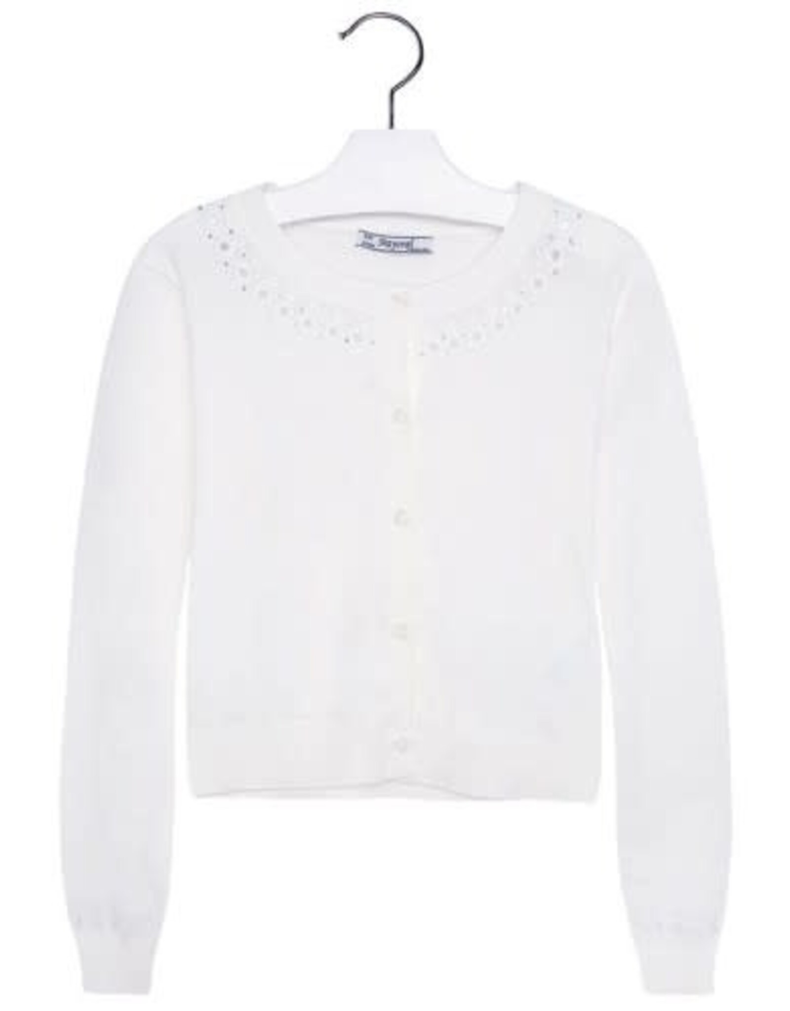 Mayoral Eyelet Off White Cardigan