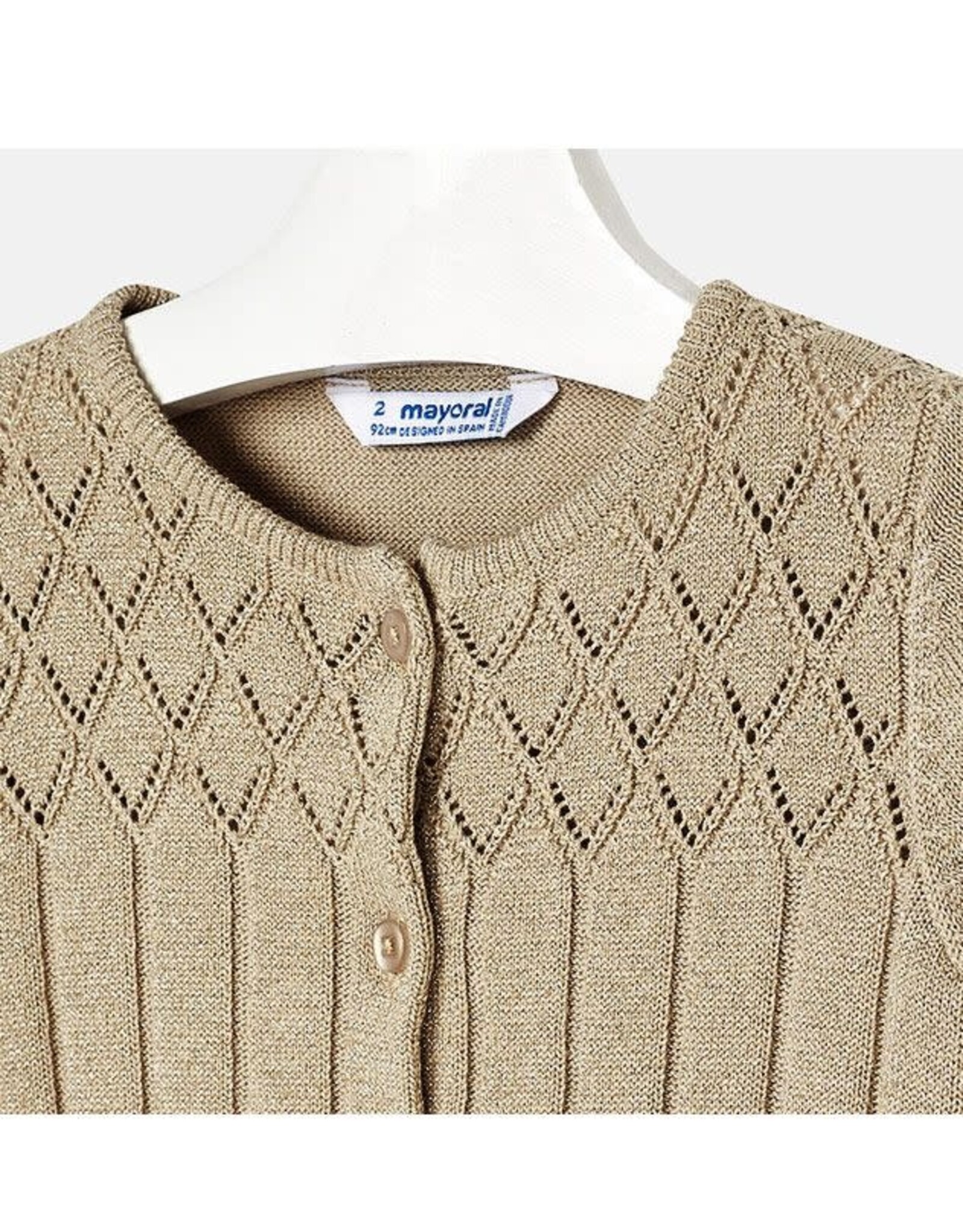 Mayoral Diamond Gold Weave Cardigan