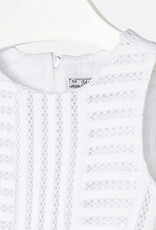 Mayoral White Honeycomb Lace Dress