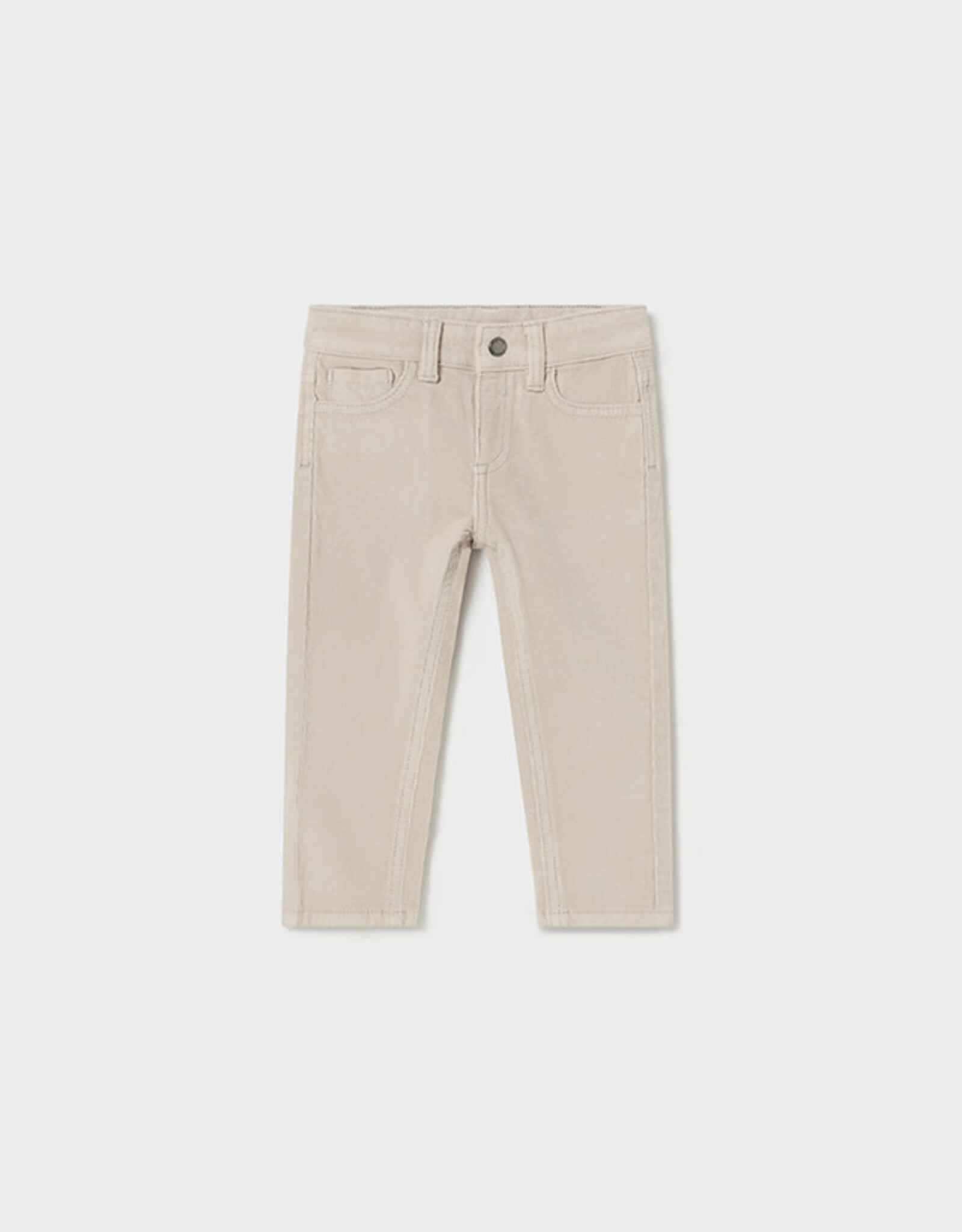 Mayoral Basic slim fit cord trousers in Gypsum