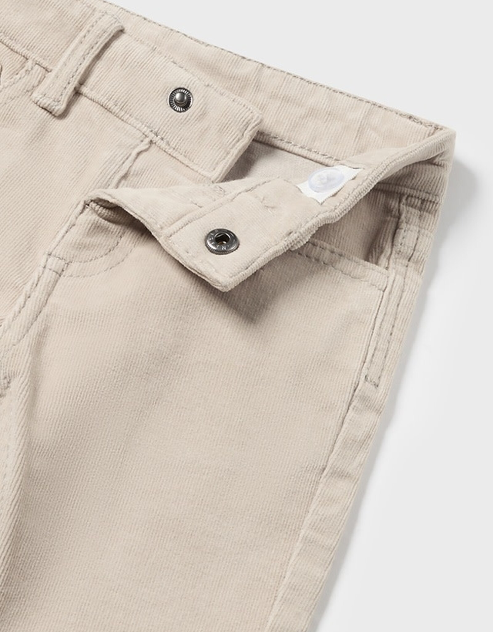 Mayoral Basic slim fit cord trousers in Gypsum